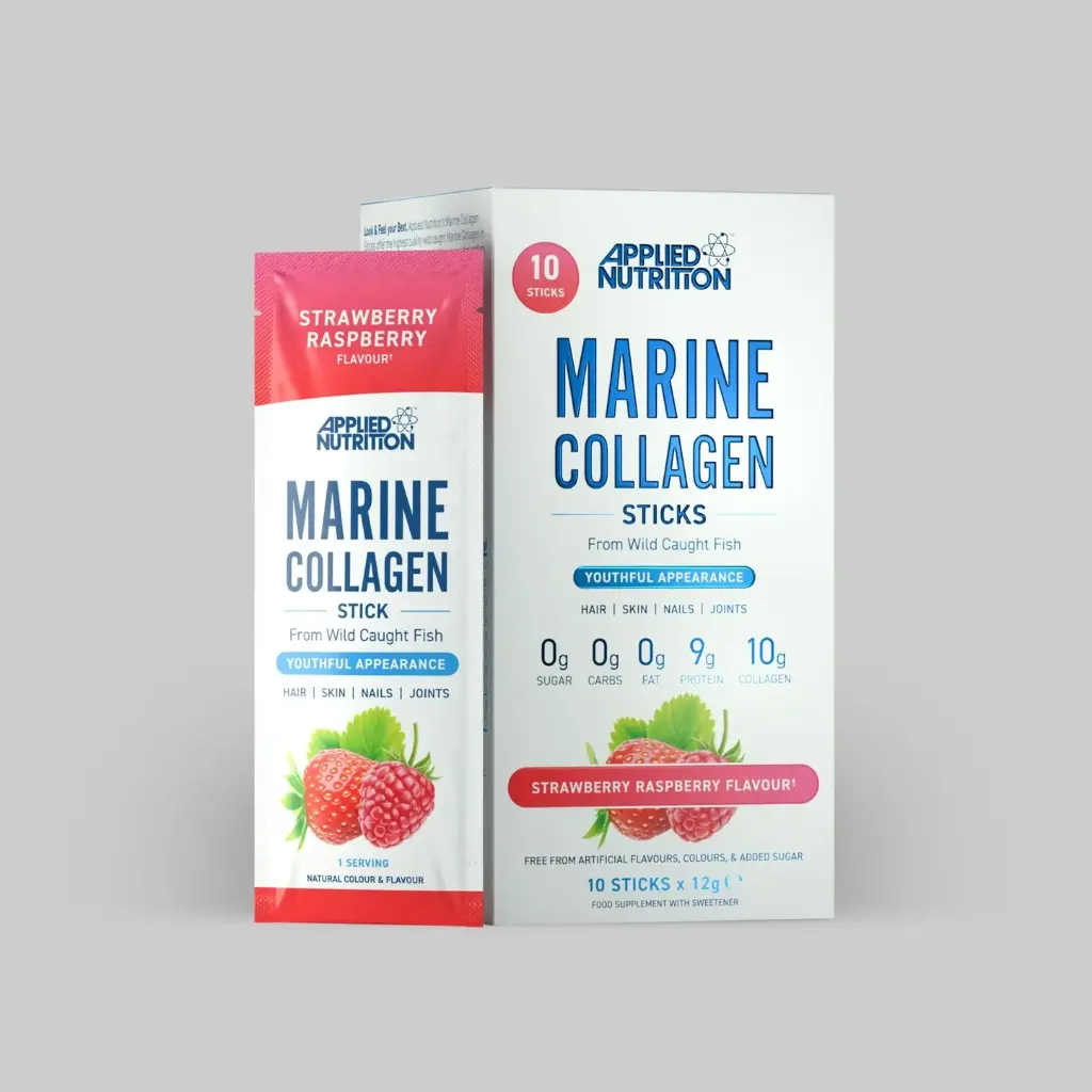 MARINE COLLAGEN STICKS 12g X 10 - STRAWBERRY RASPBERRY